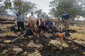 اطفا حریق منطقه بانکول کوریس دهستان سراب شهرستان ایوان