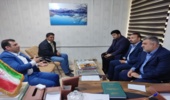 نشست سرپرست اداره منابع طبیعی و آبخیزداری شهرستان سیروان با مدیر عامل کارخانه سیمان ایلام 