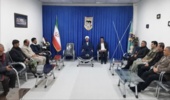  دیدار سرپرست و کارکنان اداره منابع طبیعی شهرستان بدره با امام جمعه محترم شهرستان