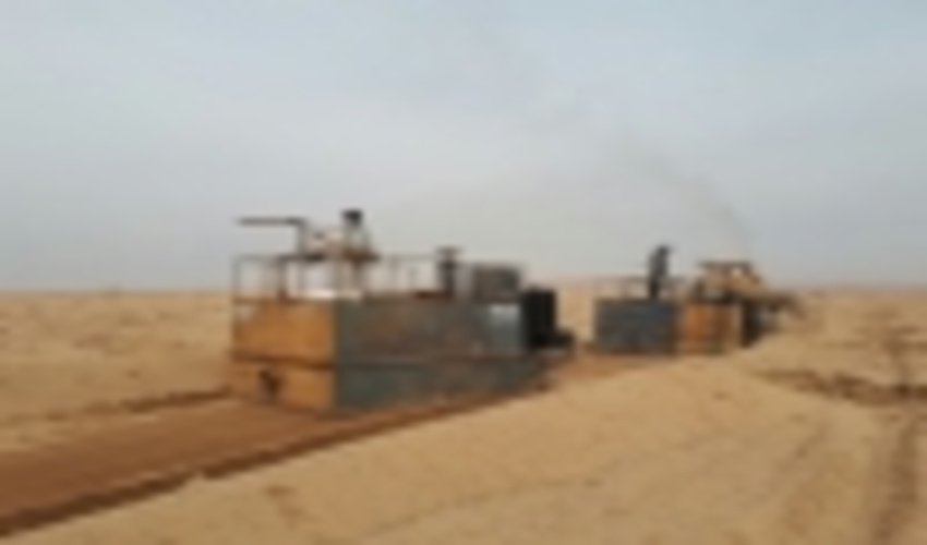 اجرای طرح بزرگ بیابان زدایی در منطقه ابوغویر شهرستان دهلران