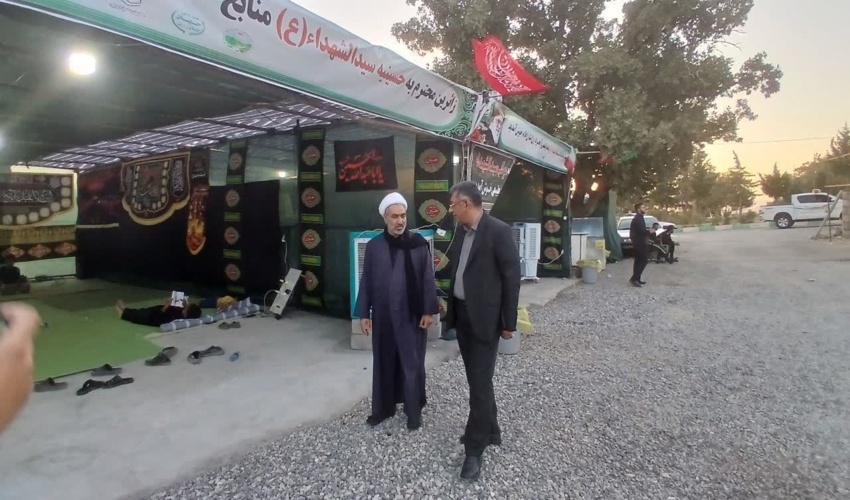 بازدید رئیس سازمان جهاد کشاورزی استان ایلام از موکب خدماترسانی منابع طبیعی به زائران اربعین
